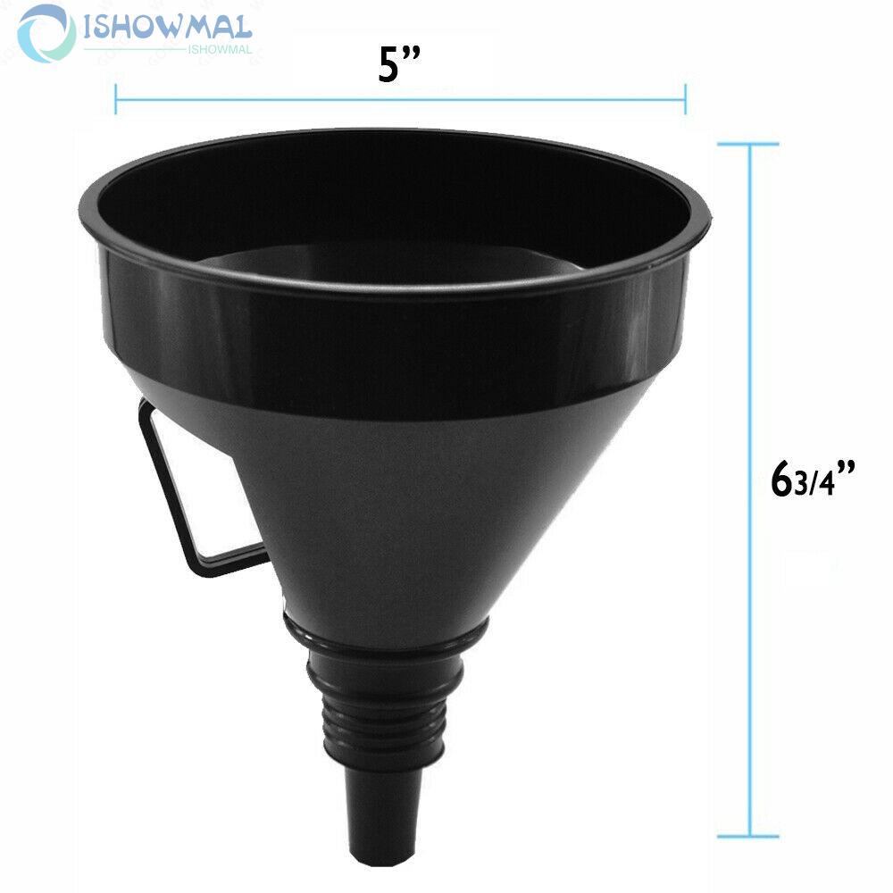 ⚡Hot Sale⚡Funnel Liquid Refueling Spout Black Strainer Car Water Diesel With Handle-ISHOW