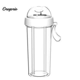 Gregorio~420/600ml Straw Separate Drink Water Beverage Bottle Couples Gift