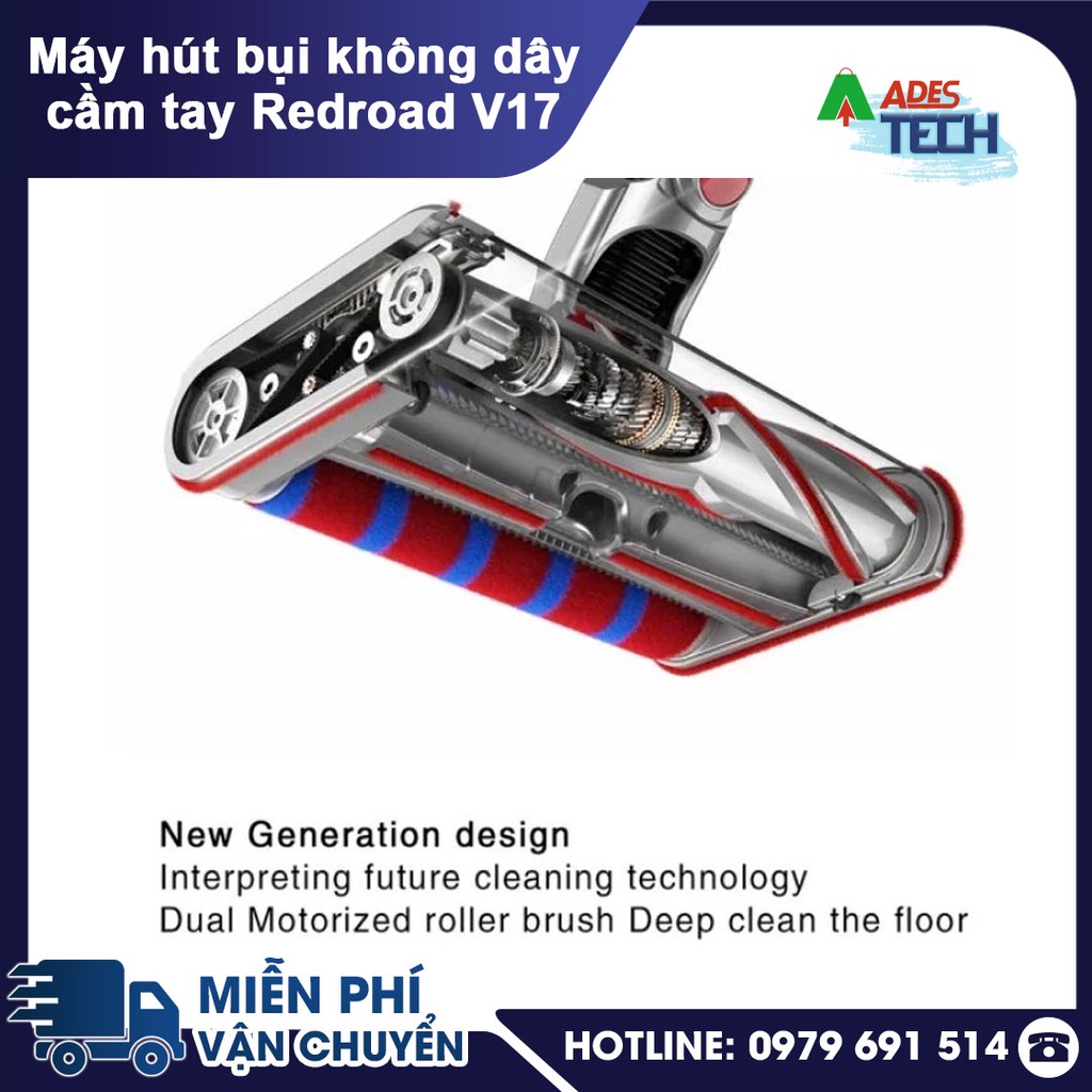 Máy Hút Bụi Cầm Tay Redroad V17 / Redroad V17 Lite | Máy Hút Bụi Không Dây Xiaomi-Bảo Hành 24 Tháng