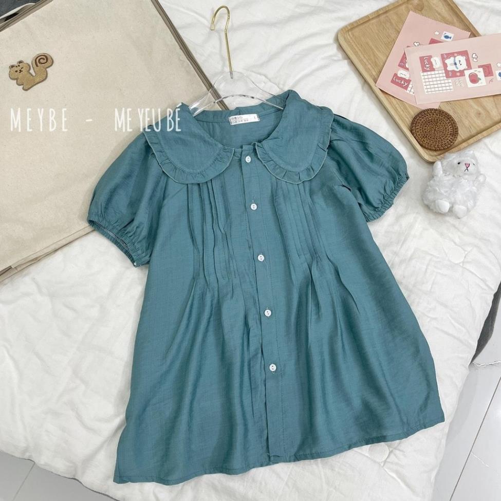 ( về full màu )Áo bầu công sở NH75028 chất đũi mát mịn, kiểu dáng babydoll  thiết kế cổ bẻ bảng màu cực xinh