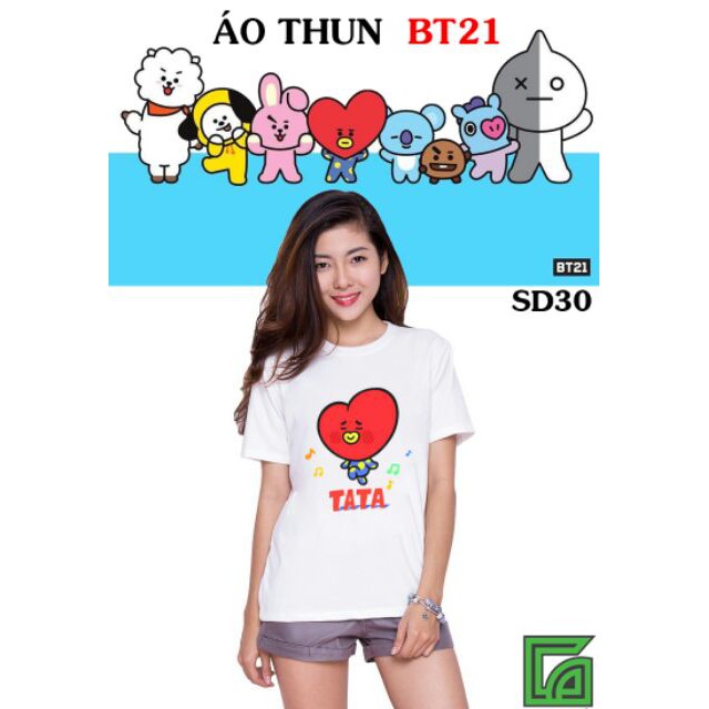 (HOT) Phông áo thun bt21 (in tại shop)