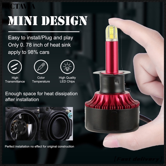 Bộ 2 đèn pha led tự động 200w 20000lm H1 H7 H8 / 9 / 11 9005 9006