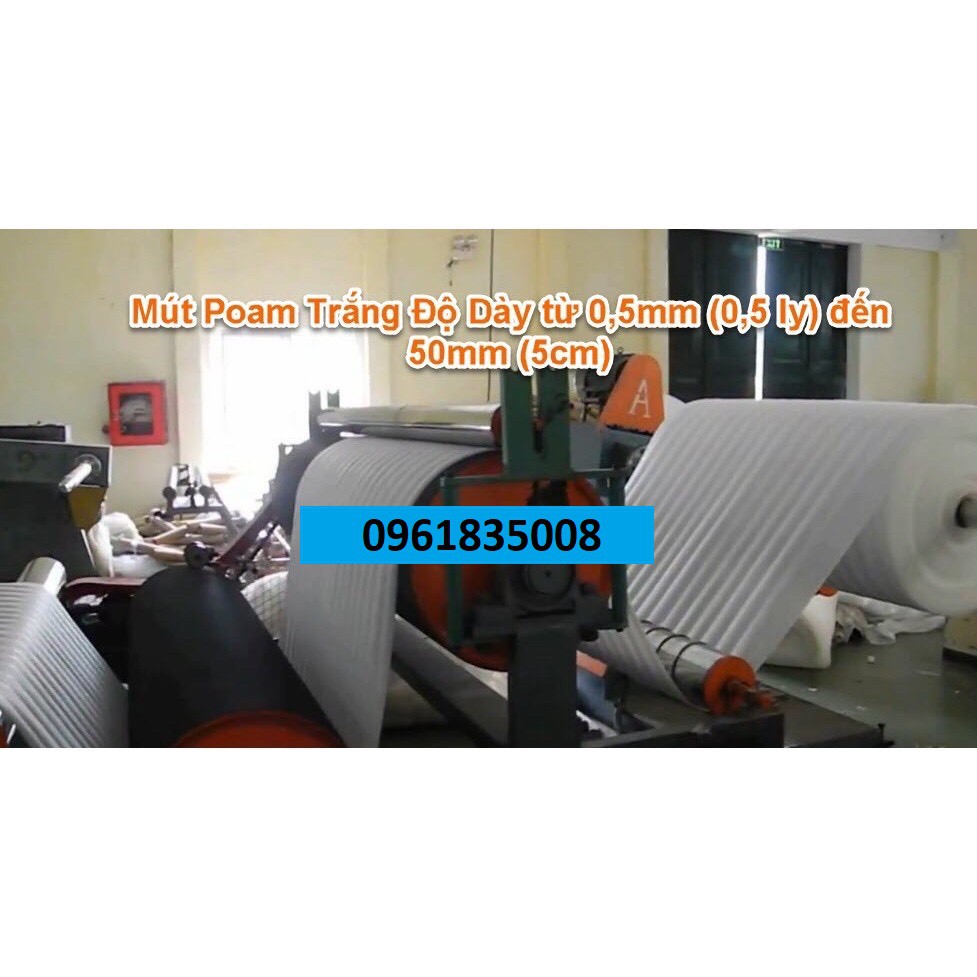 Cuộn Mút Xốp Pe Foam Dày 5mm Dài 50mx105cm