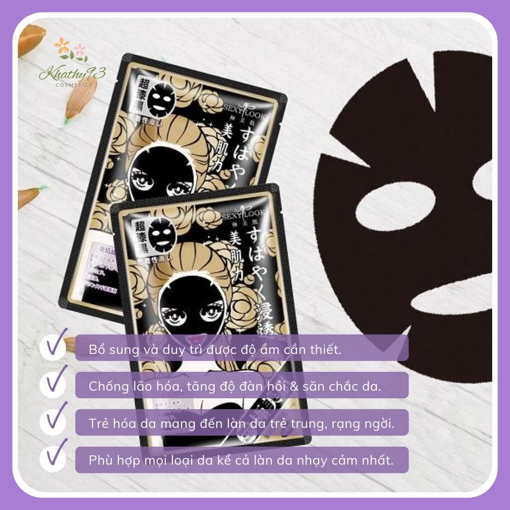Mặt Nạ Sexylook Black Mask Trắng Da, Siêu Cấp Ẩm Hộp 5 Miếng