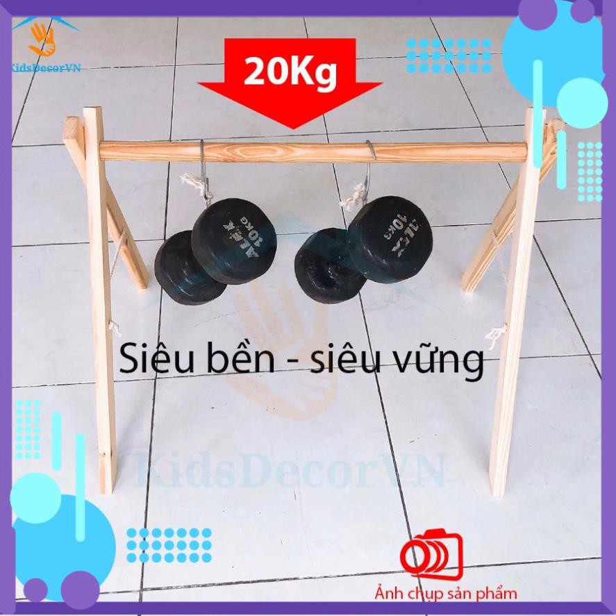 [FREESHIP] [Mua 1 tặng 1]Kệ chữ A baby gym play Montessori, đồ chơi giáo dục trẻ sơ sinh, khung gỗ chữ A cho bé