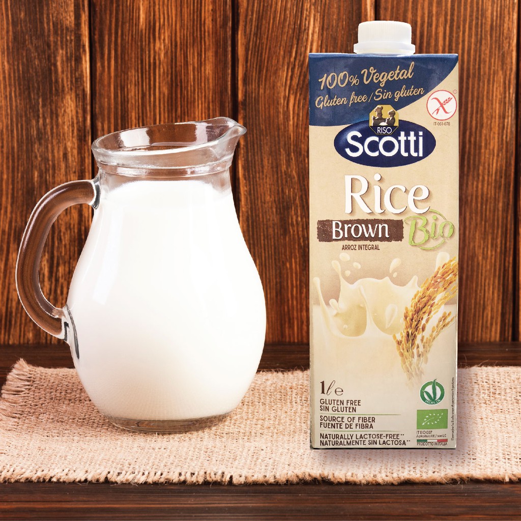 Sữa Gạo Lứt Hữu Cơ Tự Nhiên Riso Scotti - BIO Brown Rice Drink - Hộp 1L