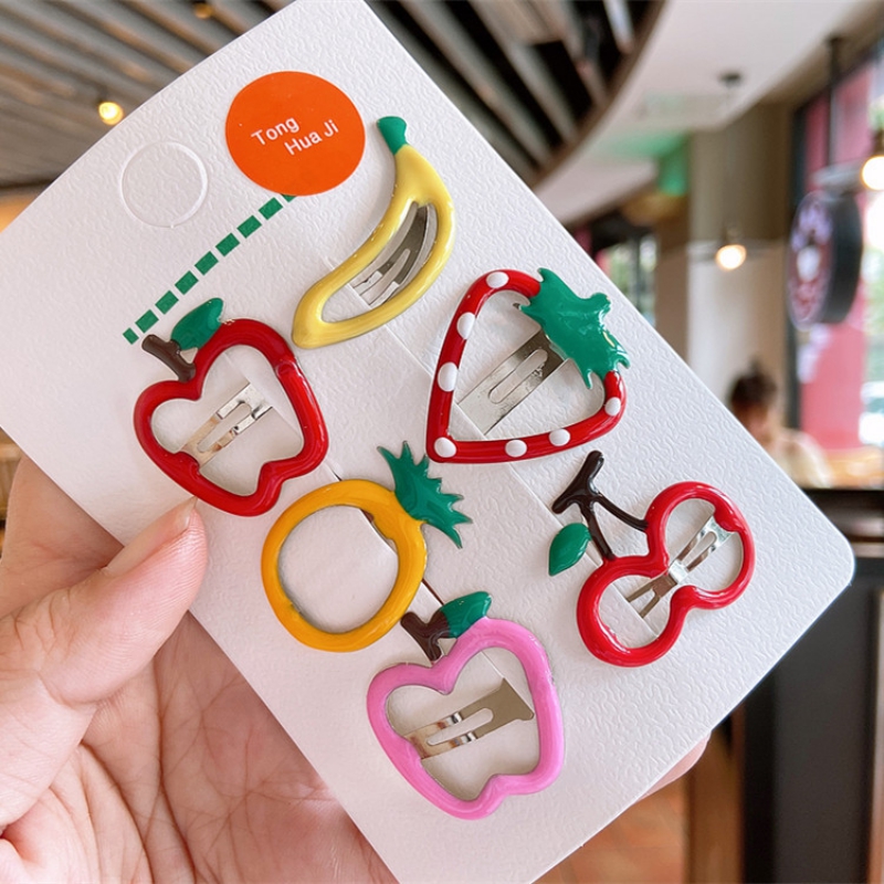 Set 6 Kẹp Tóc Màu Sắc Đáng Yêu Cho Bé Gái