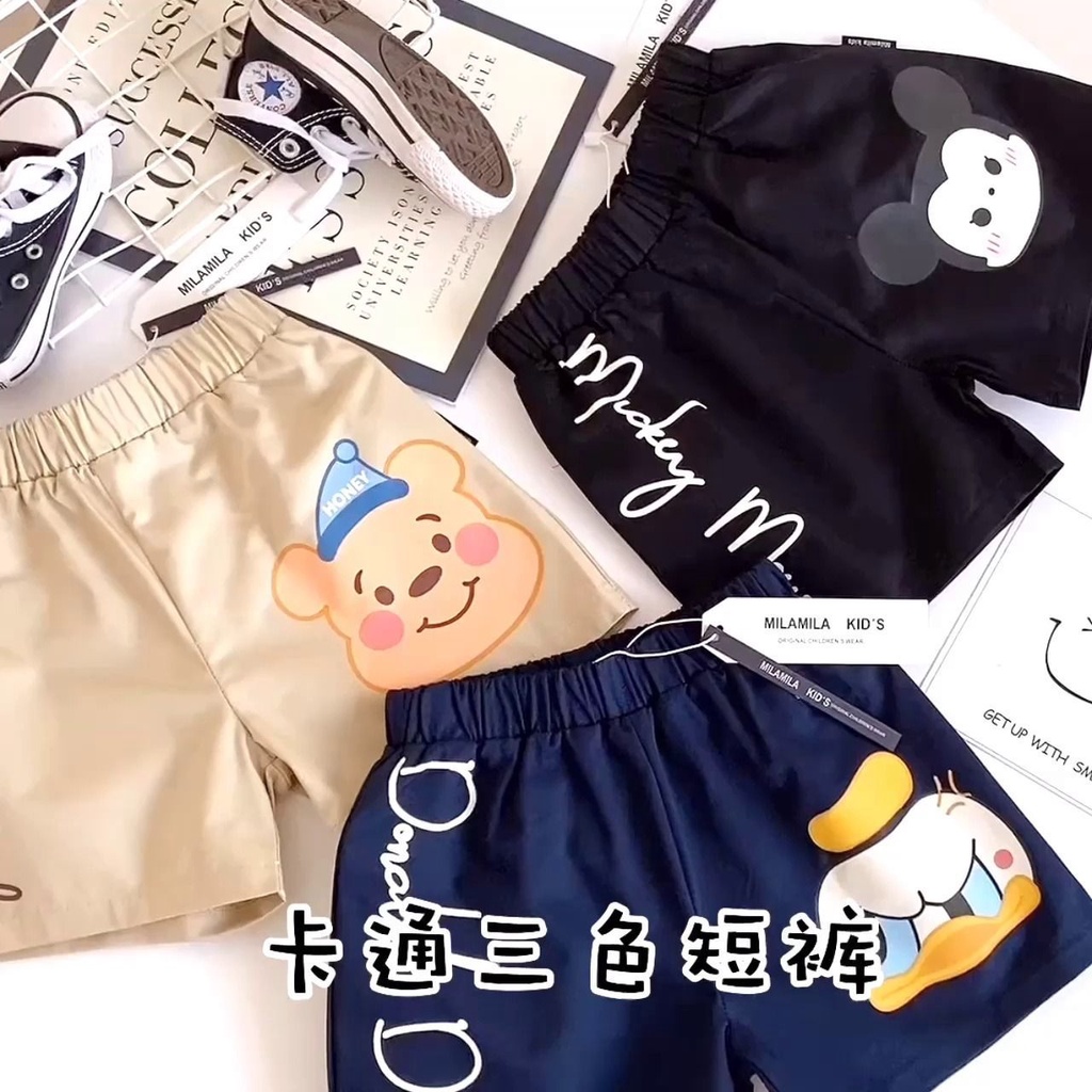Quần Short In Họa Tiết Hoạt Hình Thời Trang Mùa Hè Hàn Quốc Dành Cho Bé Trai 2022