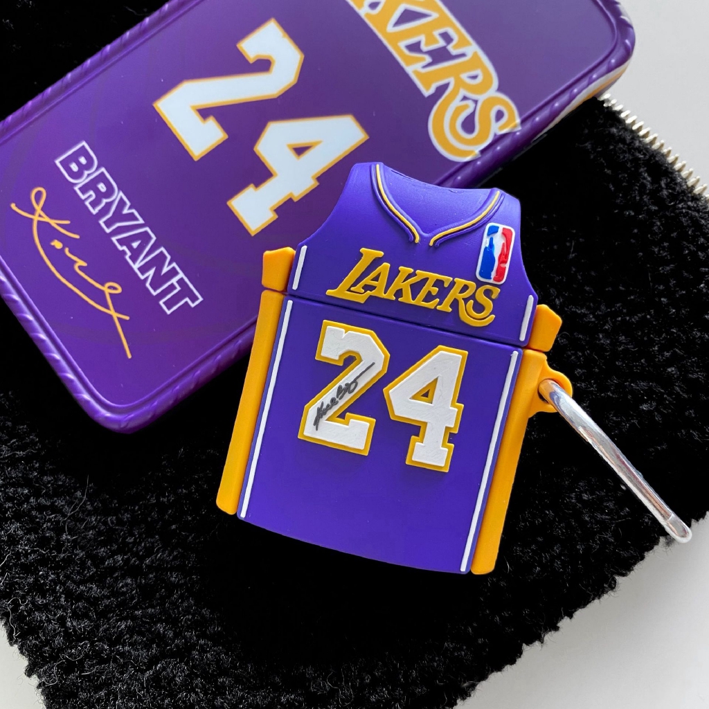 Airpods Case for Airpods 1/2 Kobe Signature Jersey Silicone Protective Cover