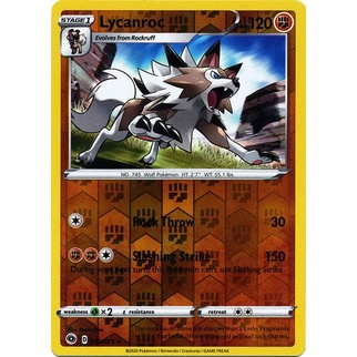 Thẻ bài Pokemon Lycanroc - 030/073 - Holo Rare Reverse Holo