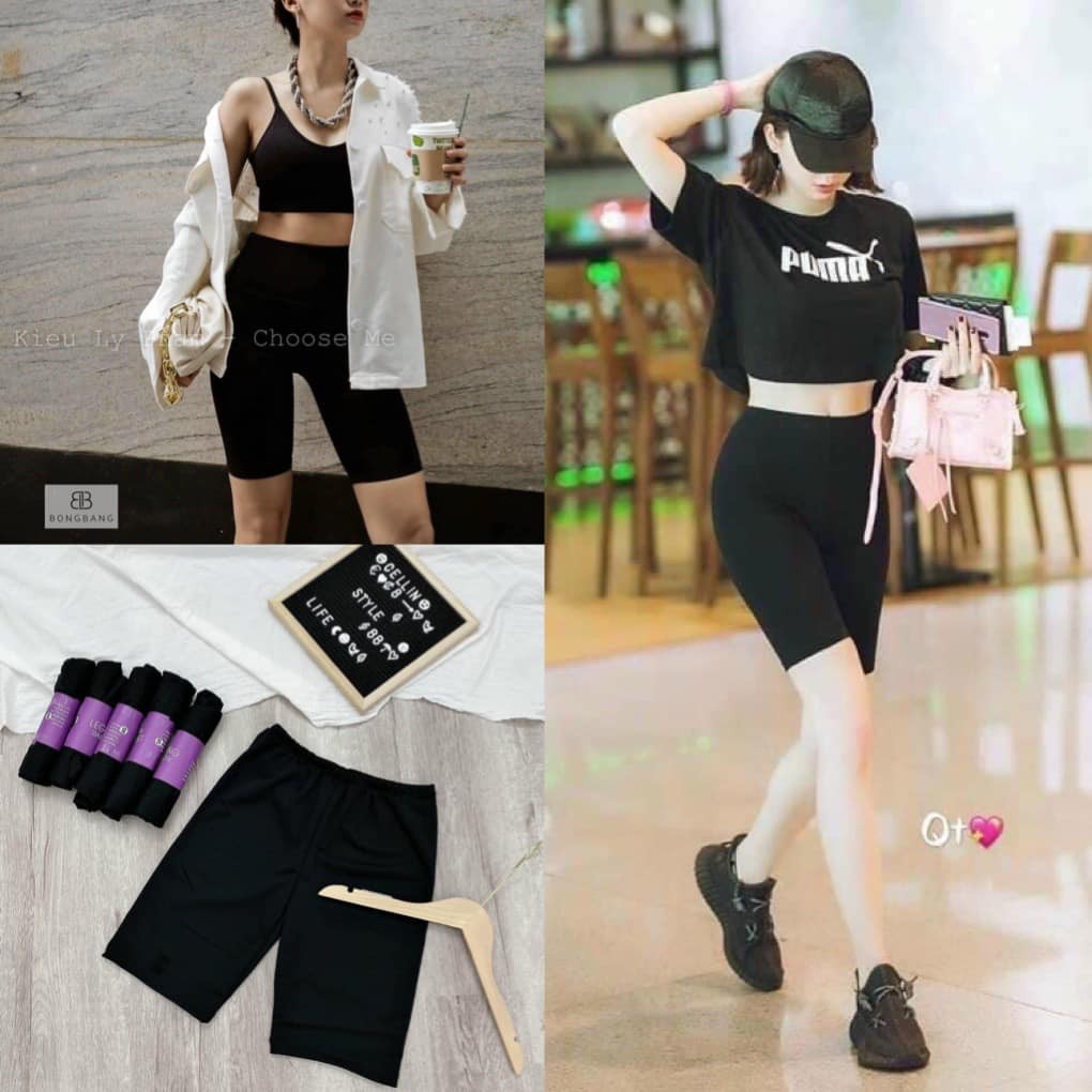 Quần legging nữ💓 Legging lửng nâng mông💓 quần ngố chất thun co dãn 4 chiều ( KÈM ẢNH THẬT)