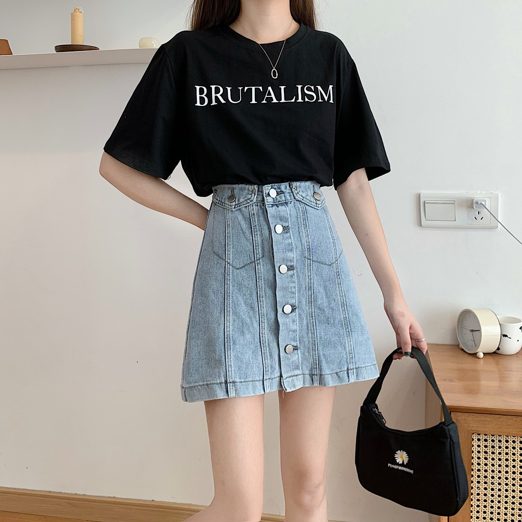Xiaozhainv Chân Váy Denim Dáng Ôm Phong Cách Retro Hàn Quốc | BigBuy360 - bigbuy360.vn
