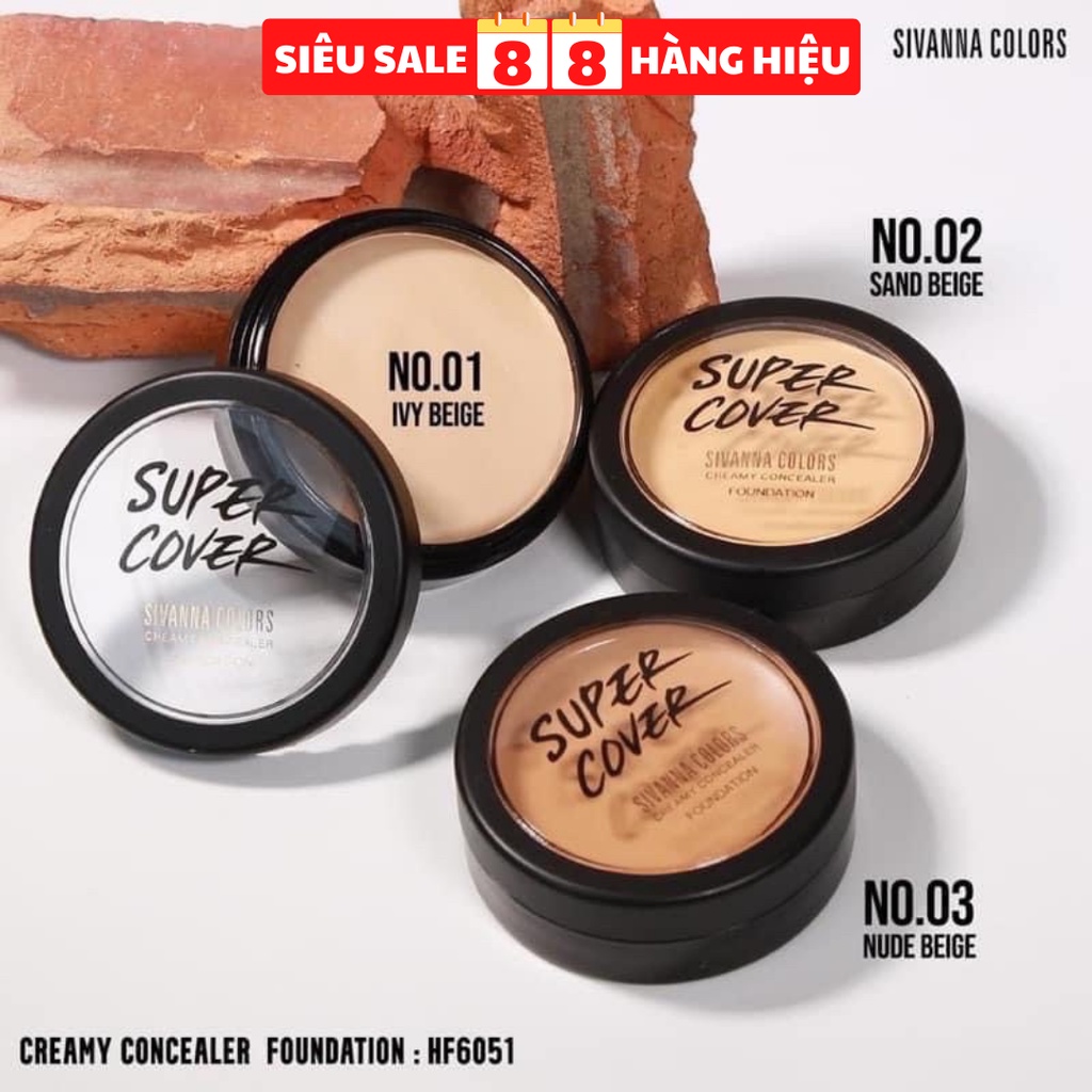 Kem nền che khuyết Sivanna dạng nén kiềm dầu lâu trôi HF6051
