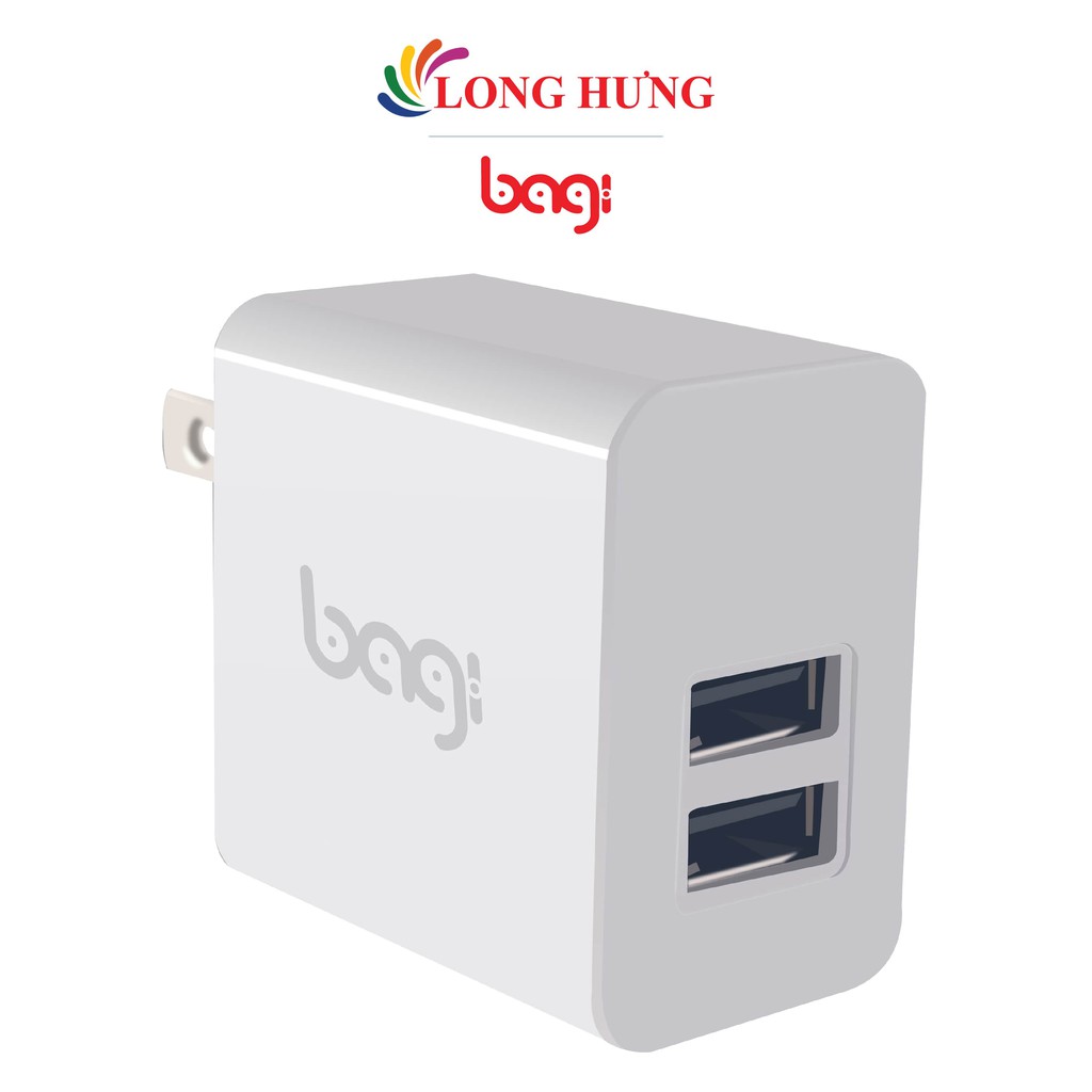 [Mã 2404EL10K giảm 10K đơn 20K] Cốc sạc Bagi 3.1A 2USB 15W CE-M23 - Hàng chính hãng