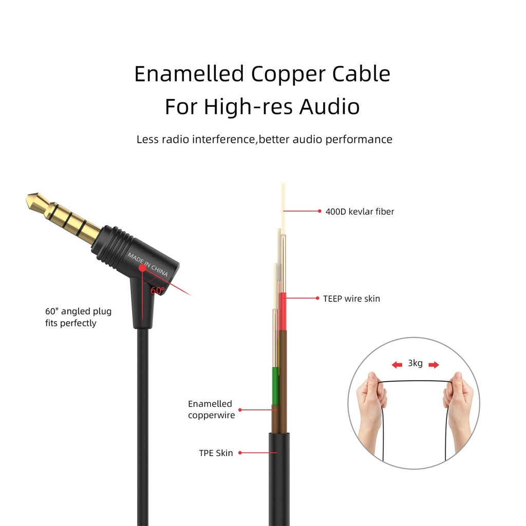Tai Nghe Nhét Tai SoundMAGIC E11 Chống Ồn Có Dây Màu Đen