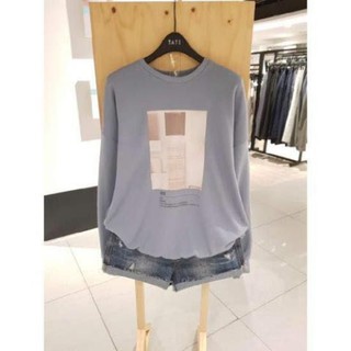 Áo nỉ da cá nữ TATE in hình xuất Hàn - HA0546 (2 màu)