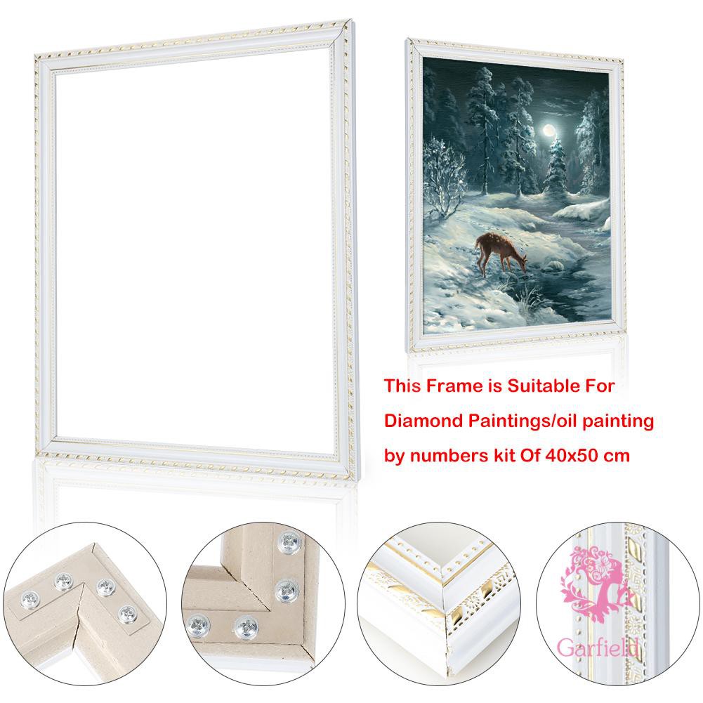 PC Embroidery Frame DIY Assembly Diamond Painting Cross Stitch Photo Picture Circle Case 40 X 50cm