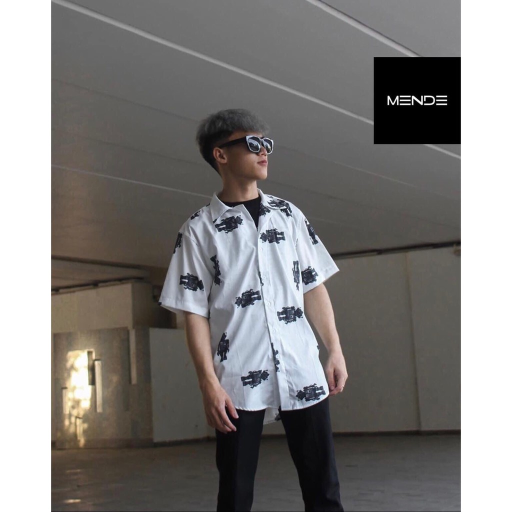 Áo Somi Unisex - Áo Sơ Mi Tay Ngắn Họa Tiết Robot - Thời Trang Unisex AnAn - SM10 | BigBuy360 - bigbuy360.vn