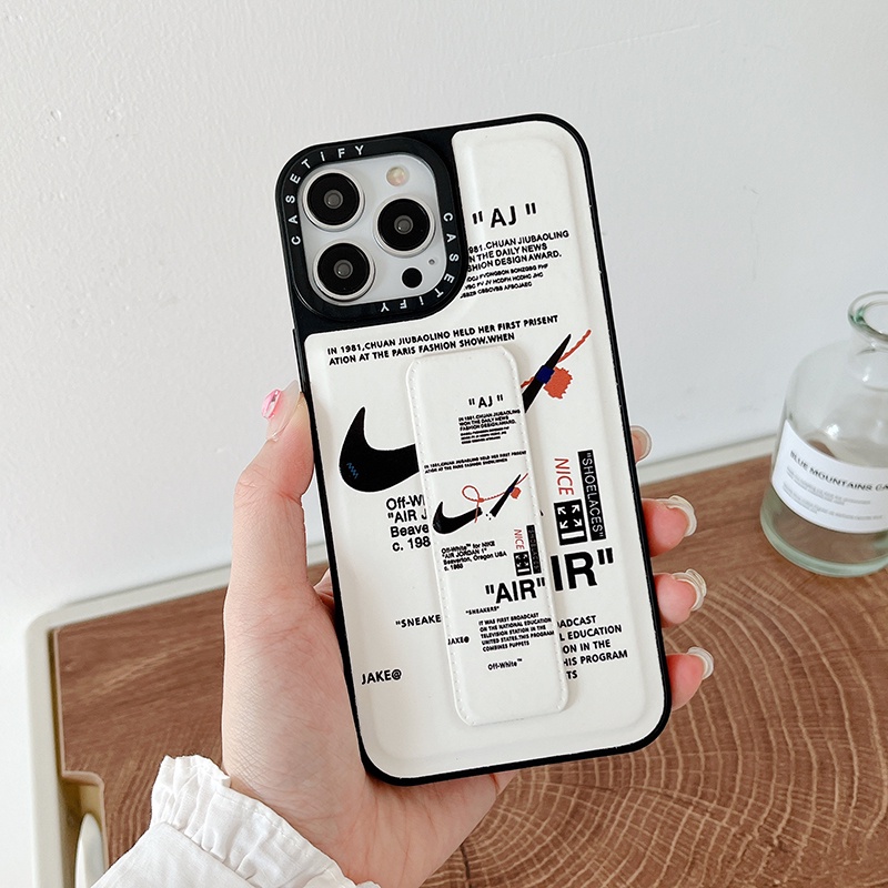 Ốp Điện Thoại Họa Tiết Veneer Có Giá Đỡ Cho iPhone X XS XR 7 8 Plus 11 12 13 Pro Max
