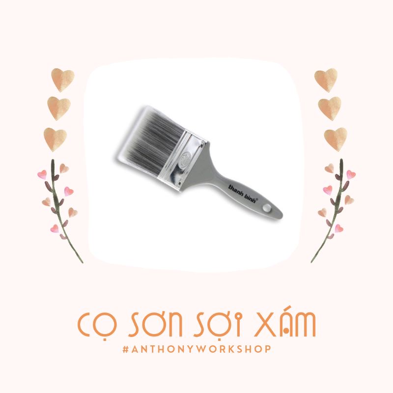 cọ sơn thanh bình sợi xám sơn trên mọi loại sơn đủ size