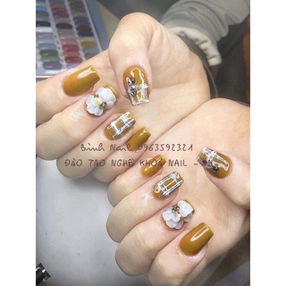 cúc ôm đá. hoa bột nails.phụ kiện nails