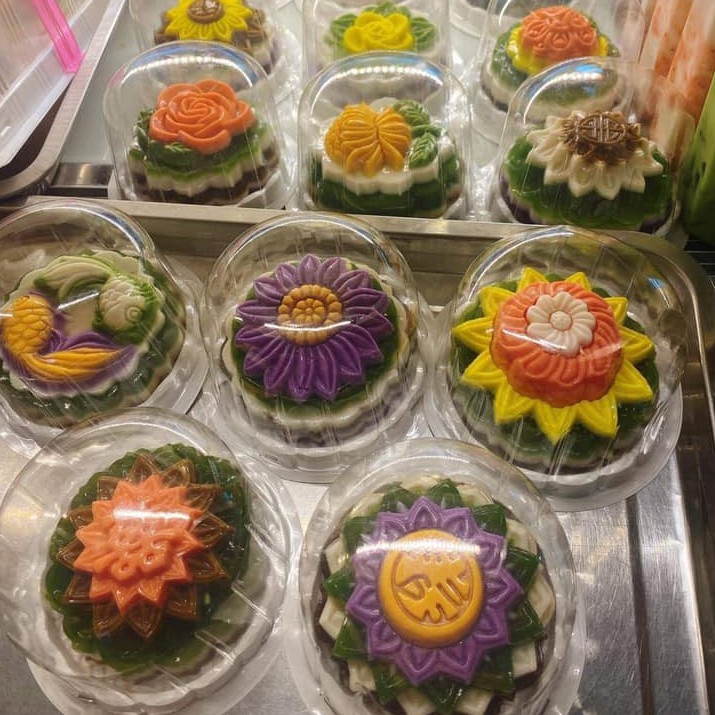 Hộp trong nắp cầu 10/14/16cm  đựng bánh trung thu, bánh rau câu, bông lan, xôi