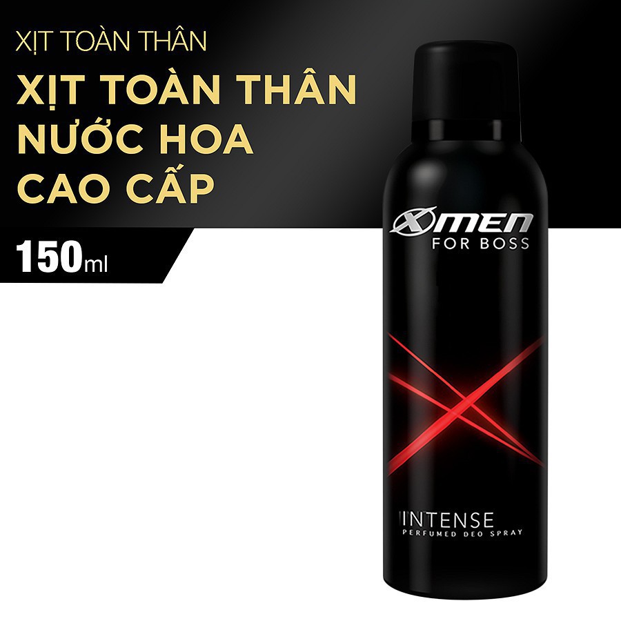 [Rẻ Vô  Địch]Xịt Toàn Thân X-Men For Boss 150ml Mùi Luxury/Motion/Intense - Giá Sỉ