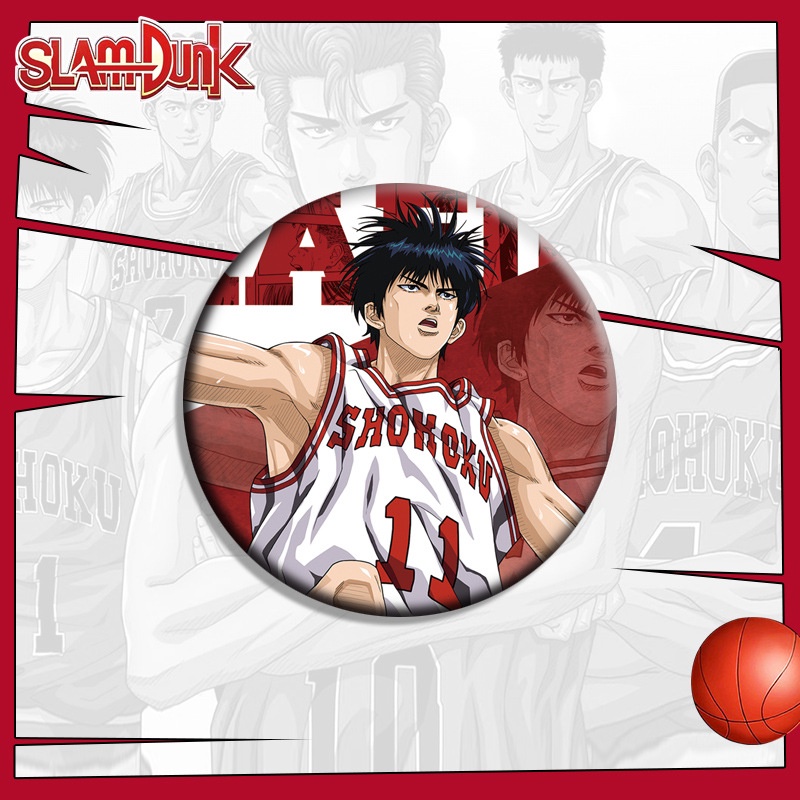 Huy Hiệu Cài Áo Hình Nhân Vật Hanamichi Kaede Trong Slam Dunk Dễ Thương