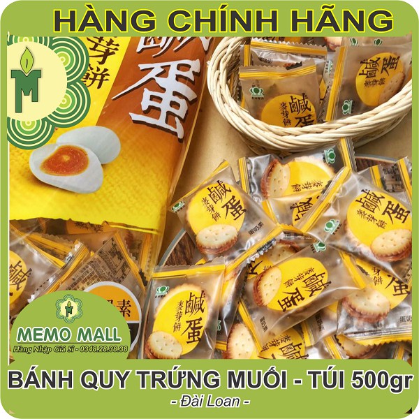 [DATE MỚI-TÚI 500GR] Bánh quy trứng muối ĐÀI LOAN KẸP MẠCH NHA tuyệt ngon | BigBuy360 - bigbuy360.vn