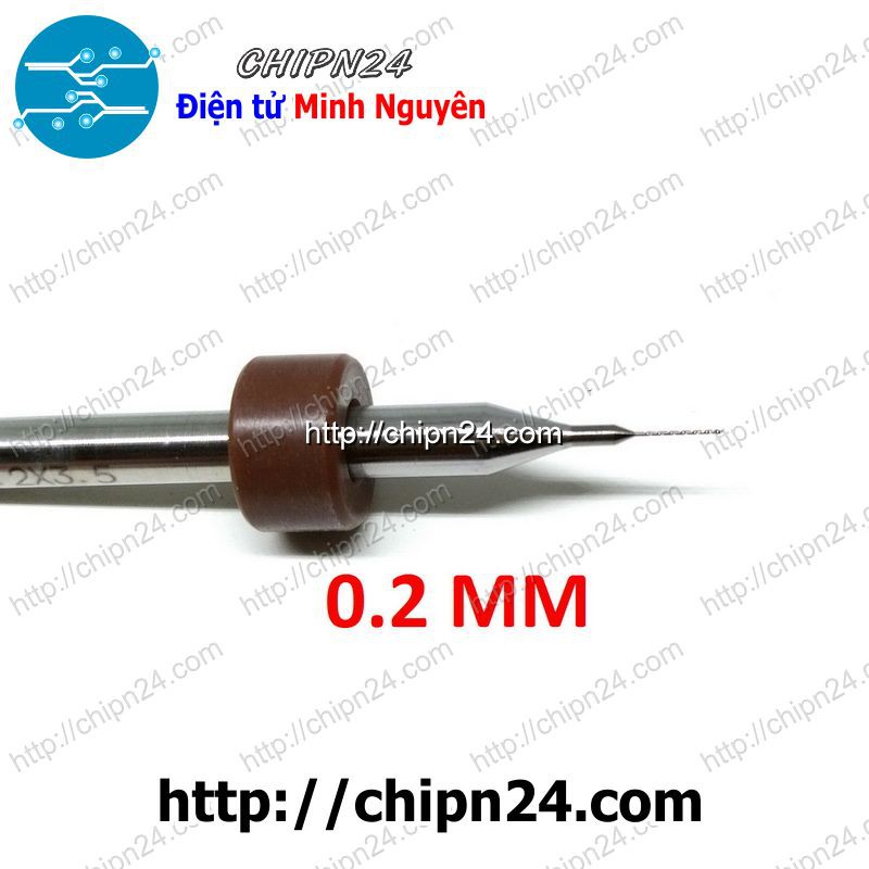 [1 CÂY] Mũi khoan mạch in CNC HỢP KIM 0.2mm