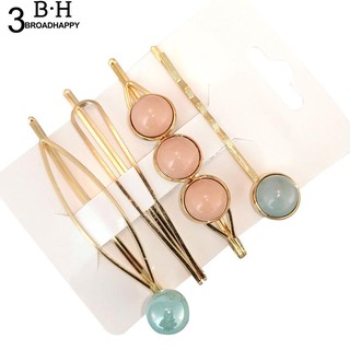 Set 4 kẹp tóc đính hạt giả ngọc trai