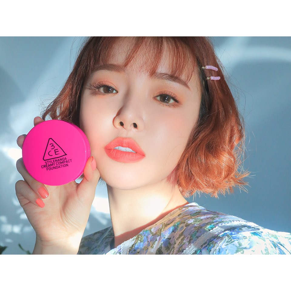 (Trả order)Kem nền nén 3CE PINK CREAMY COMPACT FOUNDATION | BigBuy360 - bigbuy360.vn