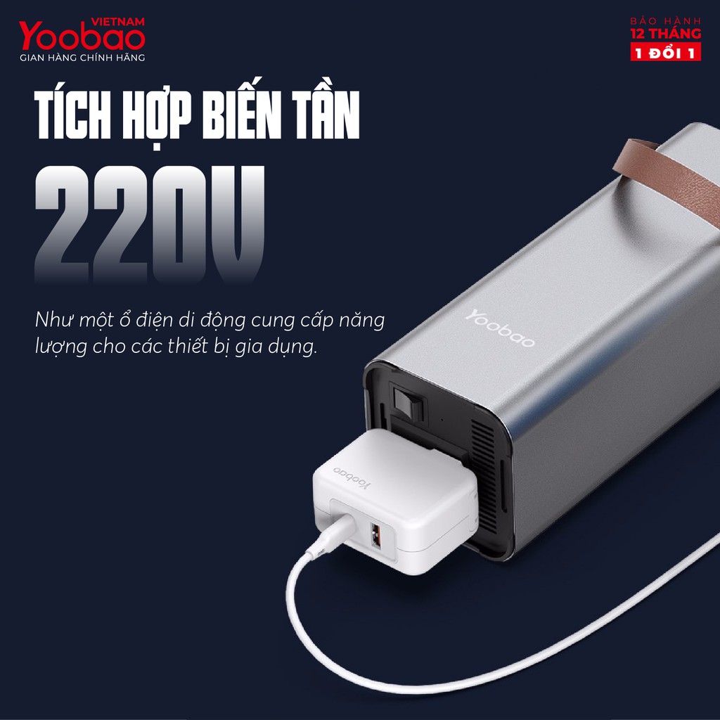 Trạm sạc dự phòng 46200mAh Yoobao EN1 Sạc nhanh PD3.0 và QC3.0 220V - Hàng chính hãng - Bảo hành 12 tháng