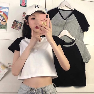 Áo thun croptop tay ngắn kiểu dáng trẻ trung thời trang cho nữ