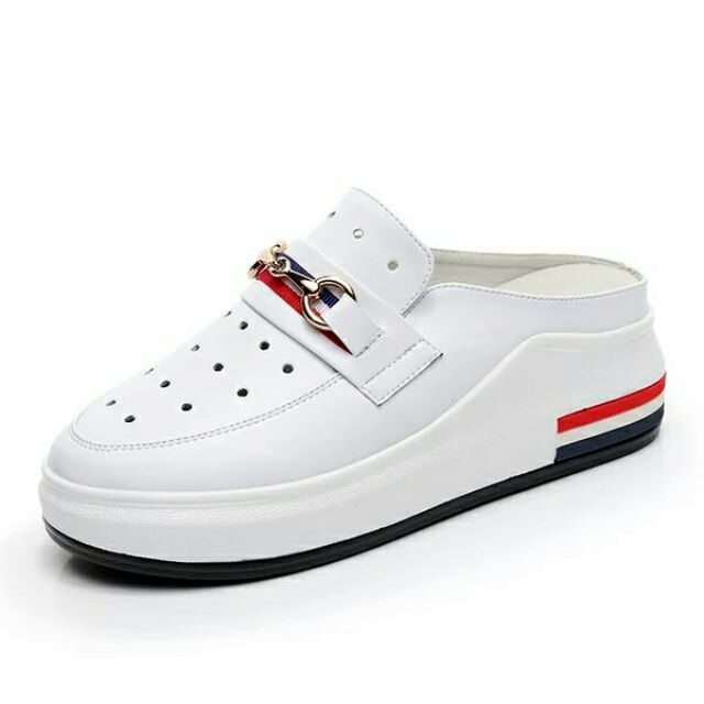 Giầy sục thể thao nữ đế 6cm đen trắng | BigBuy360 - bigbuy360.vn