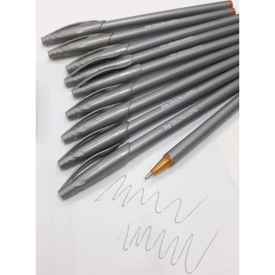 Bút bạc Thăng Long viết lên vải, da, simili, giấy... Silver Ink Point Pen ( bịch 10 cây)