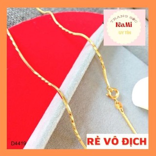 dây chuyền lụa 💎𝑭𝑹𝑬𝑬𝑺𝑯𝑰𝑷 💎 Dây chuyền dạng dây mì xoắn nhỏ móc khóa tròn bền màu cao cấp