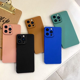 Ốp Điện Thoại Silicone Mềm Màu Kẹo Cho iPhone 13 12 Pro Max Mini SE 2022 2020 5G 4G