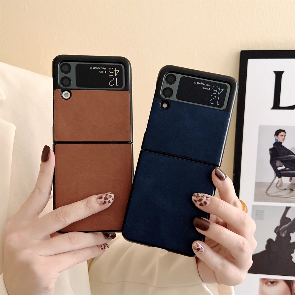 Samsung Galaxy Z Flip 3 5G Leather Case Samsung Z Flip3 Fold3 Flip Cover