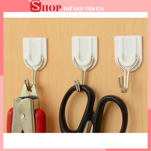 Vỉ 6 móc dính treo đồ tiện dụng,dính tường 1255 Tiện Ích