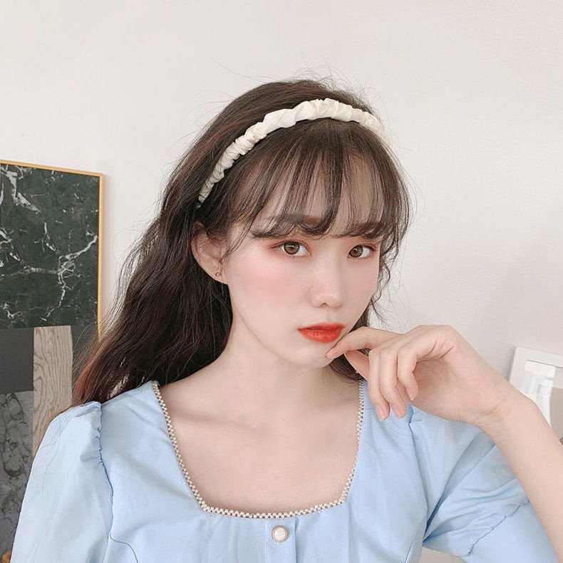 Băng Đô Cài Tóc Vải Satin Màu Sắc Ngọt Ngào Phong Cách Hàn Quốc Đơn Giản Thời Trang Cho Nữ