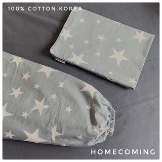 Ga chun trơn 100% Cotton Hàn họa tiết sao kích thước 1m6x2m/1m8x2m/2mx2m2 thương hiệu Homecoming