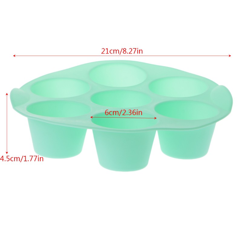 lucky* 7-Cup Round Silicone Cupcake Cake Mold Baking Chocolate Jelly Muffin Pan Mould