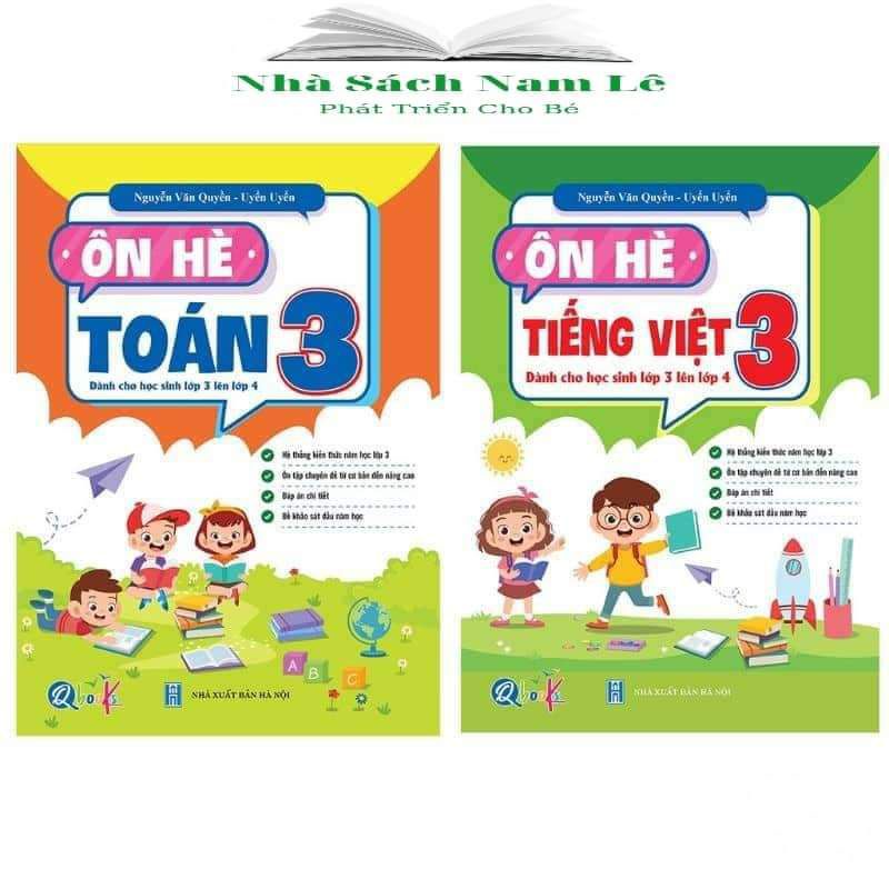 Sách - Bộ Ôn Hè Toán + Tiếng Việt 3 - Dành Cho Học Sinh Lớp 3 Lên Lớp 4