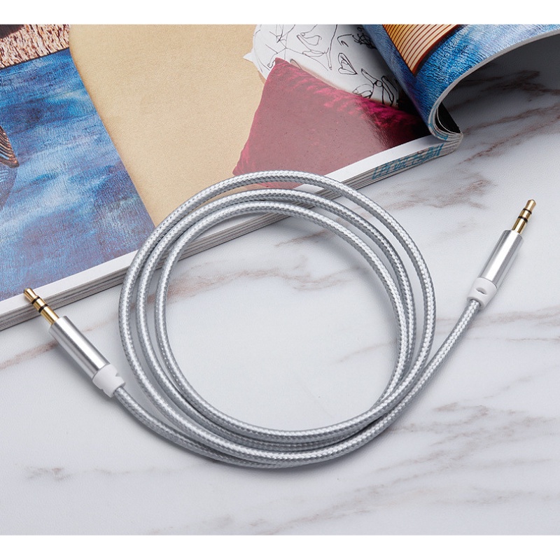 Dây AUX kết nối Loa 2 đầu 3.5mm, Jack dành cho audio kết nối âm thanh laptop, điện thoại, amply chân tròn