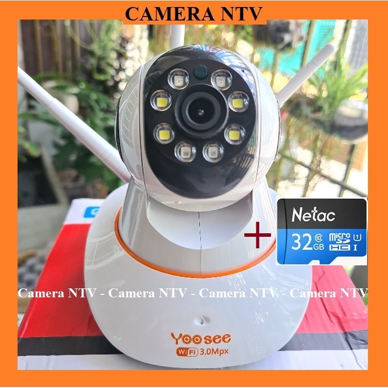 [Mã 267ELSALE hoàn 7% đơn 300K] Camera Yoosee 3 râu HD1080 logo 3.0 kèm thẻ xịn NETAC 32G