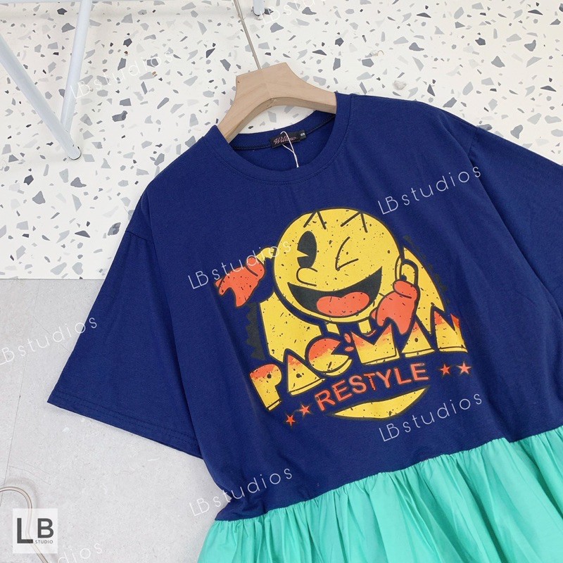 Váy pacman pha màu