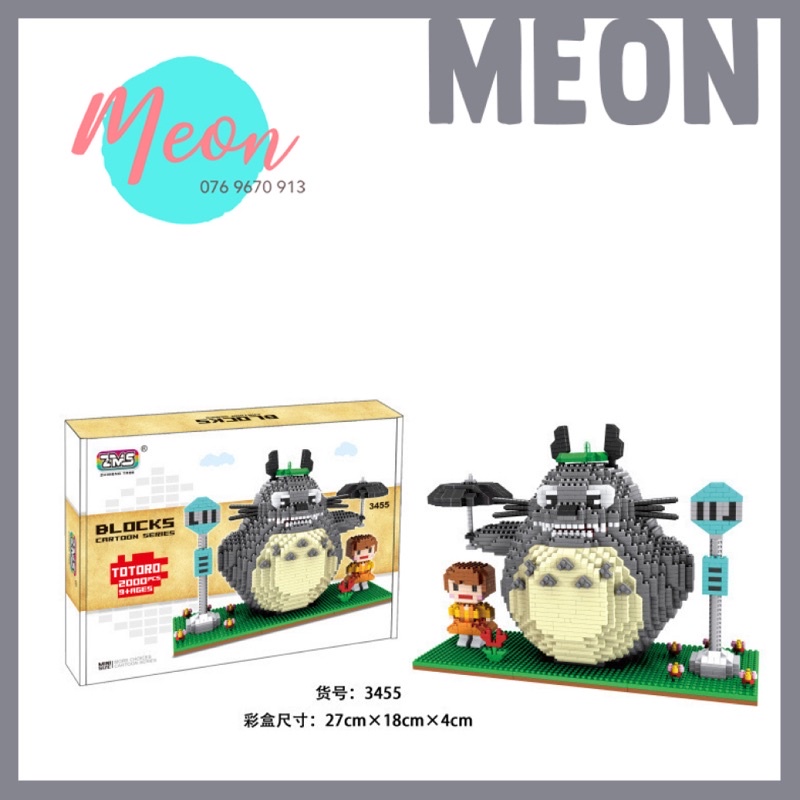 Mini Block Đồ chơi xếp hình lego Totoro Japan- Totoro Size XL -