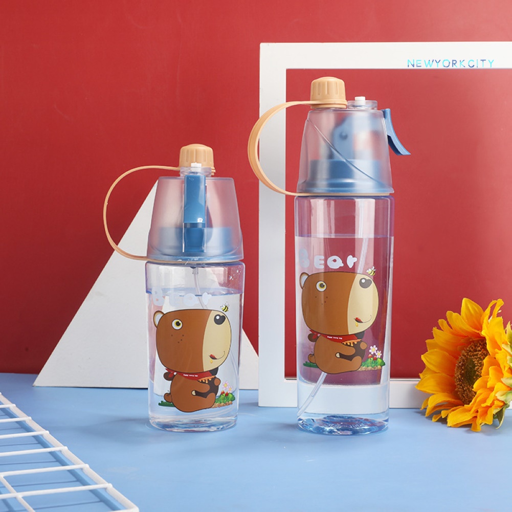 Bình Nước NY-400 / 600ml Họa Tiết Hoạt Hình Dễ Thương Cho Bé