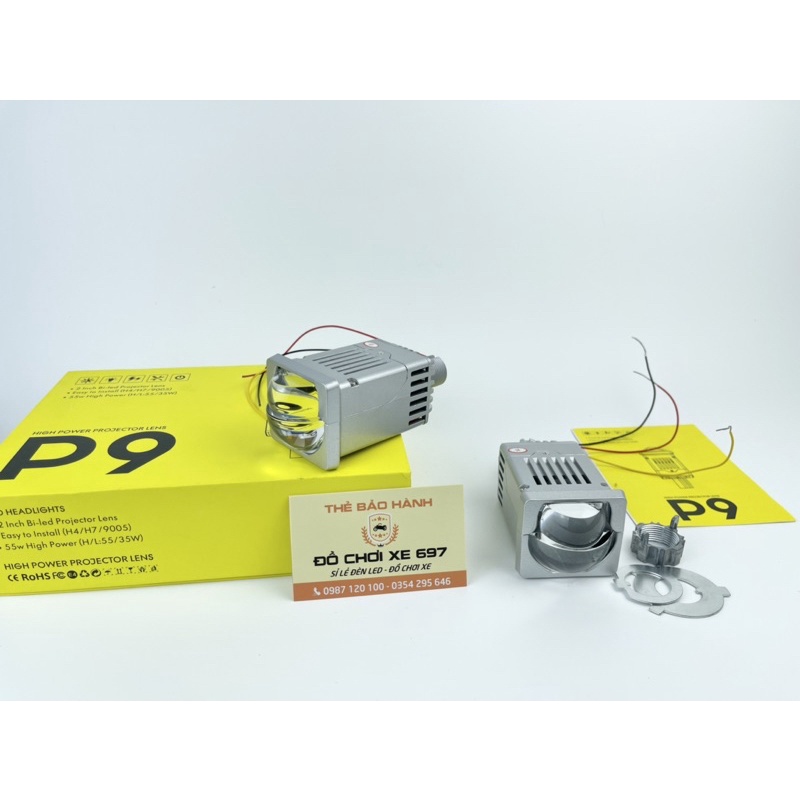 Bi cầu led mắt ếch 55W có trợ pha. Chân đa năng đui xoáy